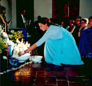 jayanati en su ceremonia de ordenacion